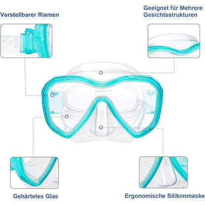 Kinder Schnorchelset Tauchset Taucherbrille Anti-Leck