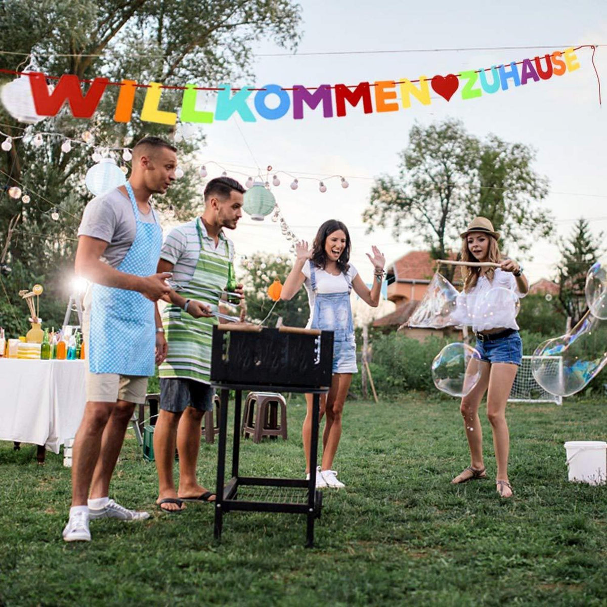 Willkommen Zuhause Girlande Banner Deko Family Party Decoration