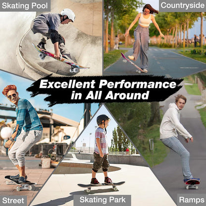 Komplettes Cruiser Skateboard 31x8 Zoll – Robust & Für Anfänger