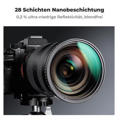 Variable ND Filter 55mm Slim ND8-128 Graufilter 3-7 Stop