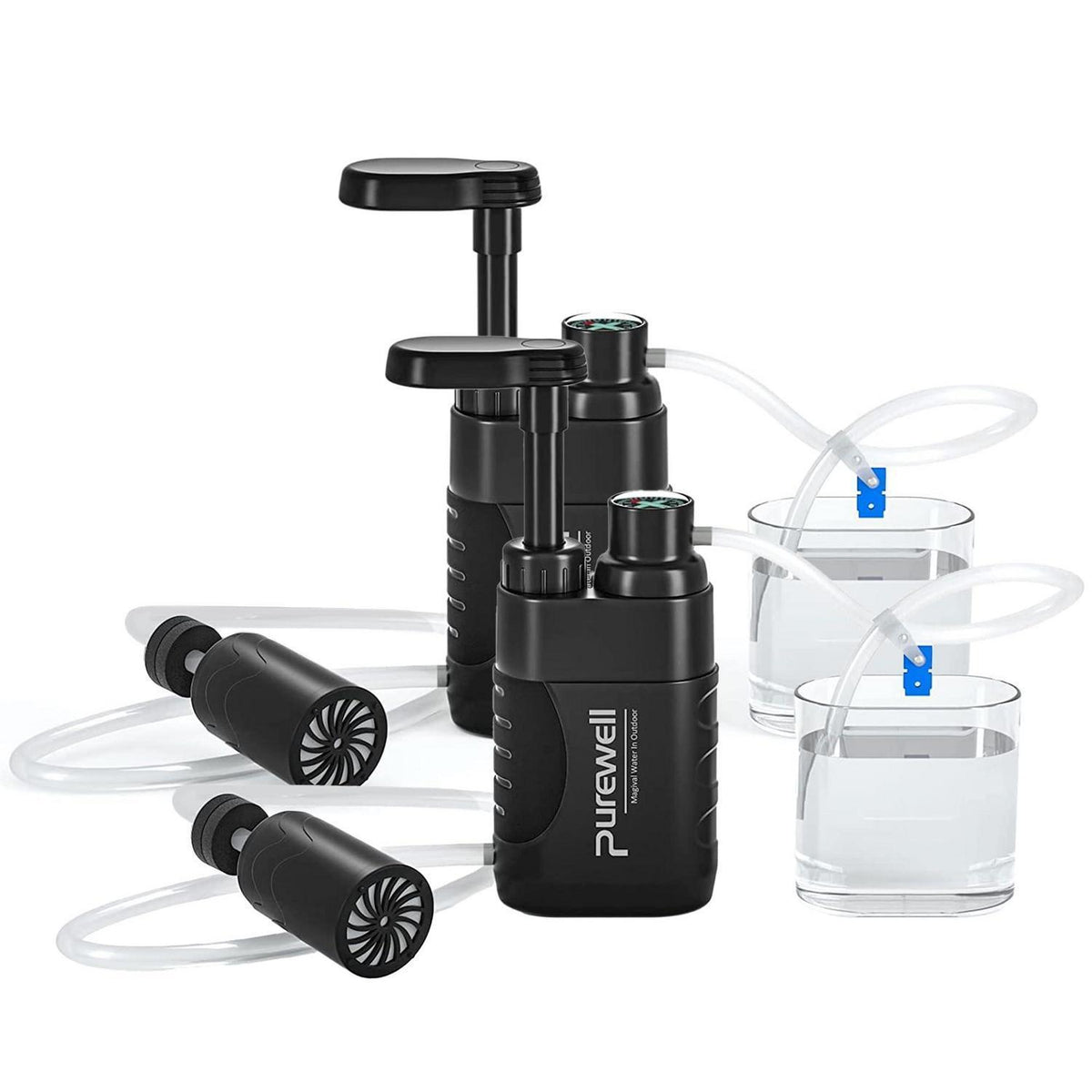 Tragbarer Wasserfilter mit Pumpe – Outdoor Survival 0.01 Mikron