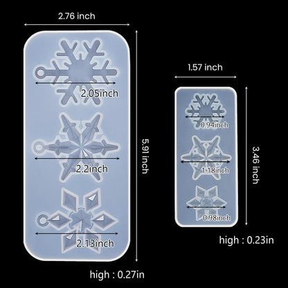 Schneeflocken Silikonformen Weihnachten DIY Harzformen 3
