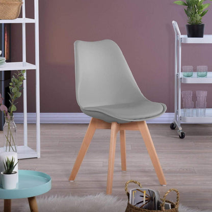 Esszimmergruppe Schwarz-Grau: Tisch (110cm) + 4 Stühle