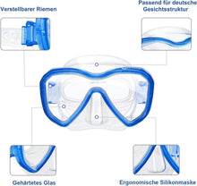 Kinder Taucherbrille Tauchmaske Anti-Fog Schwimmbrille Blau
