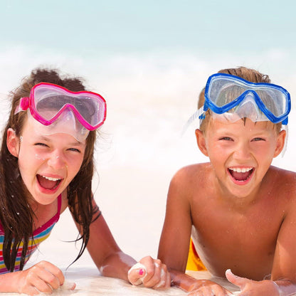 Kinder Taucherbrille Tauchmaske Anti-Fog Schwimmbrille Blau