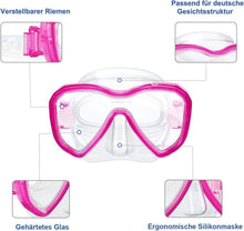 Kinder Taucherbrille Anti-Fog Tauchmaske Schwimmbrille Rosa