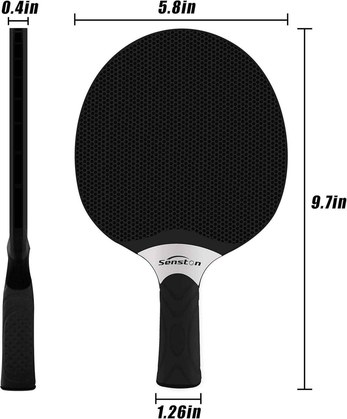 Senston Tischtennisschläger Set mit 3 Bällen und Aufbewahrungstasche