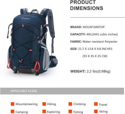 Wanderrucksack 40L Herren Damen Outdoor Trekkingrucksack