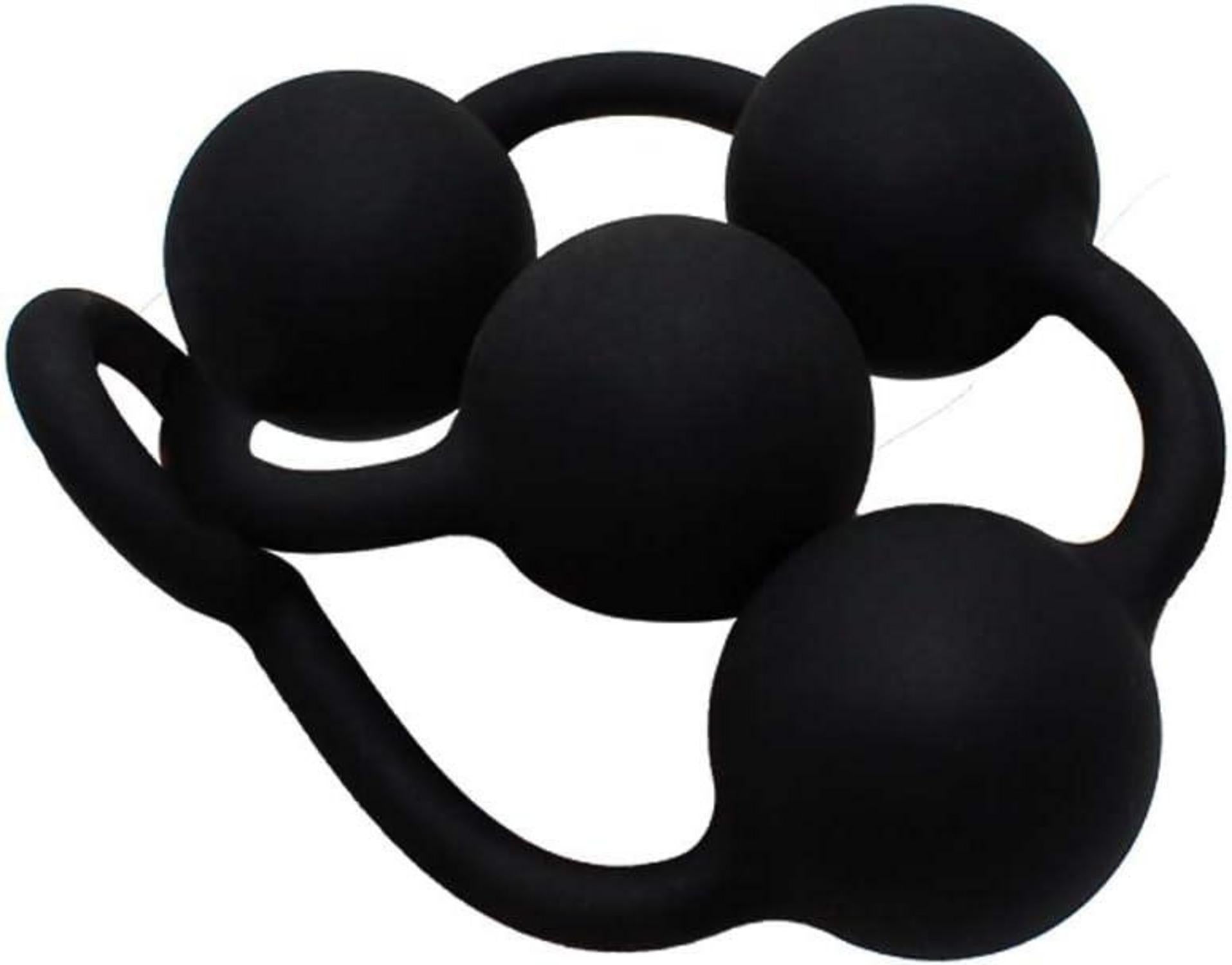Anal Kette mit 4 Silikon Kugeln Analkugeln Anus Masturbator SM