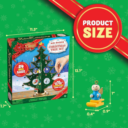 JOYIN Adventskalender 2024 mit Hölzernen Weihnachtsbaum und