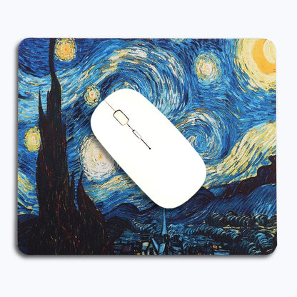 Kleines Mousepad Van Gogh Motiv 24x20cm Abwaschbar Rutschfest