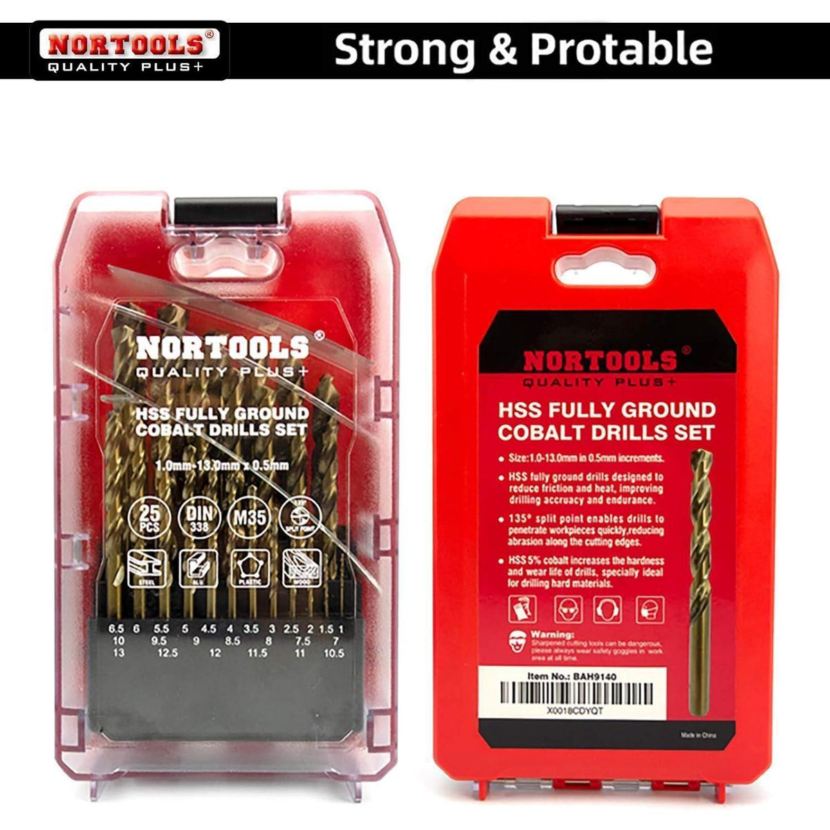 Metallbohrer Set HSS M35 Cobalt 25tlg 1-13mm geschliffen