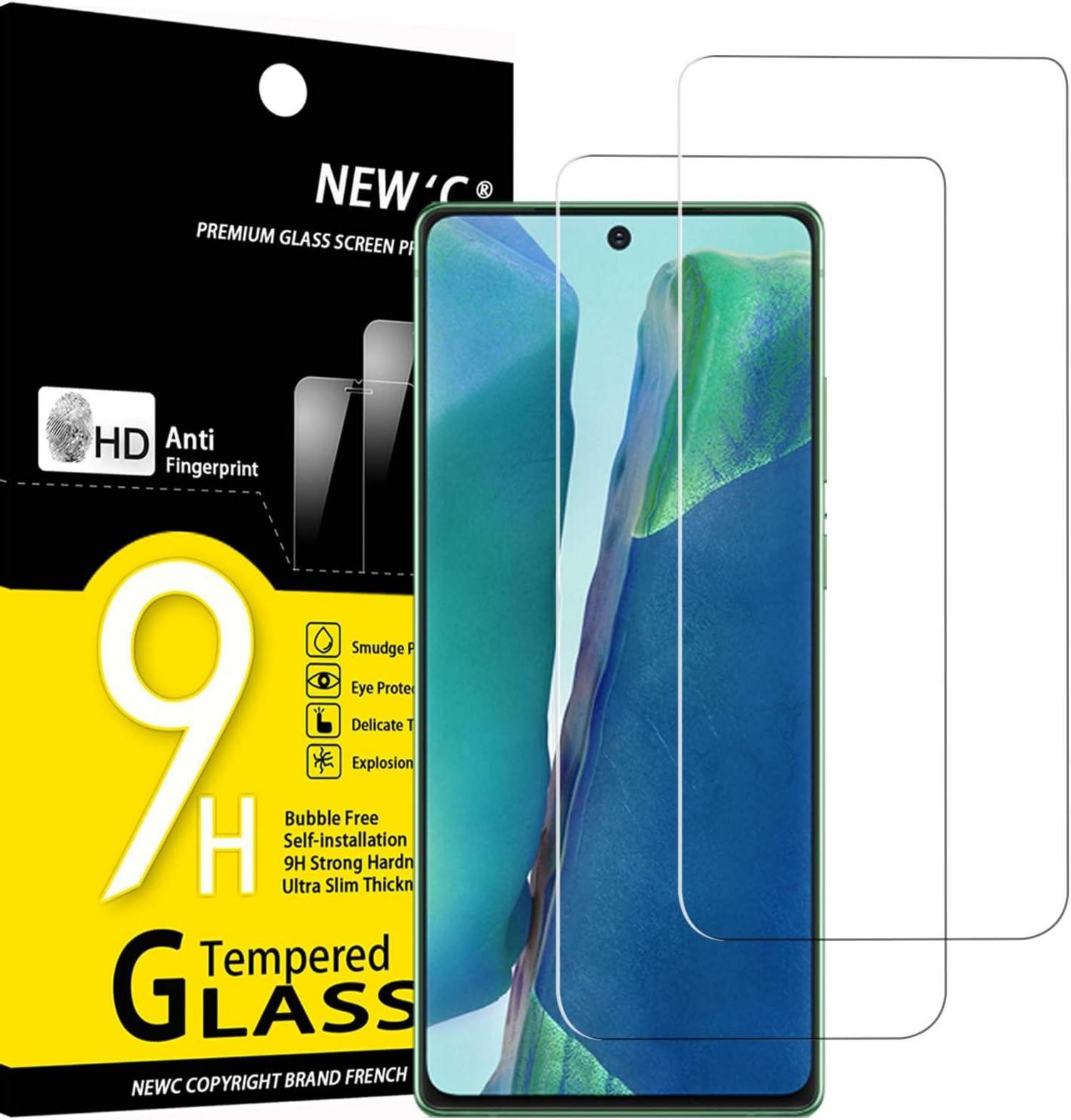 2er Pack Panzerglas Displayschutz Samsung Galaxy Note20 9H Ultra-klar