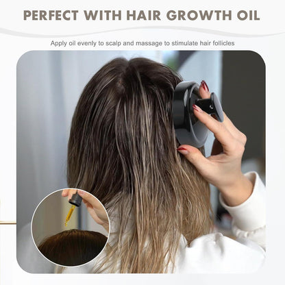 Silikon Shampoo Haarbürste 2er Set Nass Trocken Kopfhaut Massagebürste Schwarz