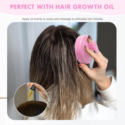 Silikon Shampoo Haarbürste Peeling Kopfmassage Nass Trocken Massagebürste Pink Schwarz