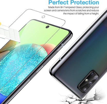 Displayschutzfolie Samsung Galaxy A71 9H Hartglas 6er Set