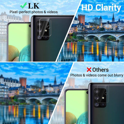 Displayschutzfolie und Kameraschutz für Samsung Galaxy A71 9H Glas 6