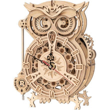 ROKR Owl Clock Modellbausatz | Holz 3D Puzzle Uhr für