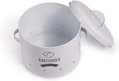 Theo&Cleo Kartoffel & Zwiebel Vorratsdosen Set, Retro Design, Metall, Küche Aufbewahrung