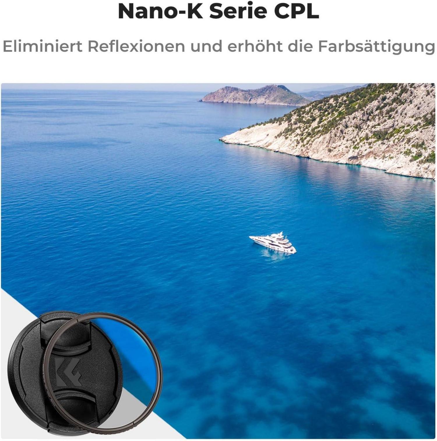 77mm Polfilter CPL Filter mit Objektivdeckel und