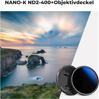 52mm ND Filter Variabler Graufilter ND2-400 für Kamera und