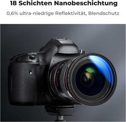 62mm ND Filter Variabler Graufilter ND2-400 (1-9 Blendenstufen) mit