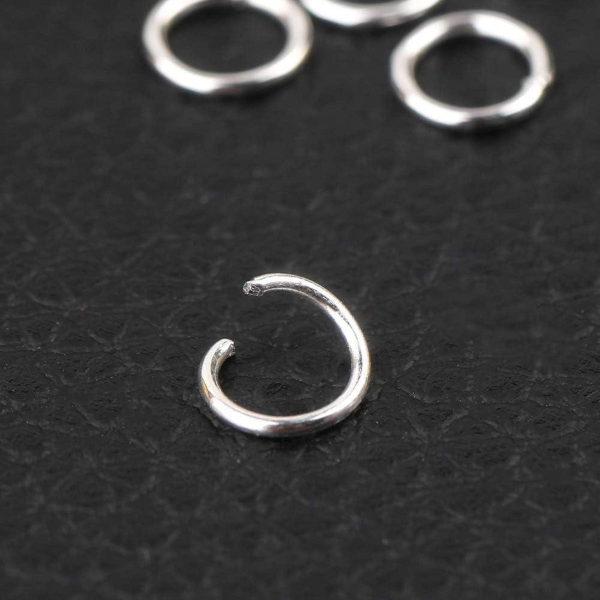 1200x Silber Spaltringe Schmuck DIY Edelstahl Kettenringe Box