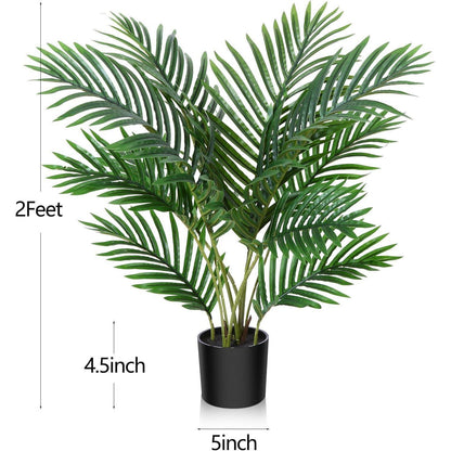 Fopamtri Kunstpalme 60cm im Topf Künstliche Pflanze Tropical