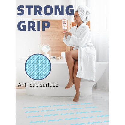 Anti-Rutsch Aufkleber für Badewanne & Dusche – 24 Stück Blau