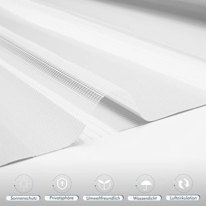 Doppelrollo Klemmfix Rollos für Fenster ohne Bohren 80x130cm