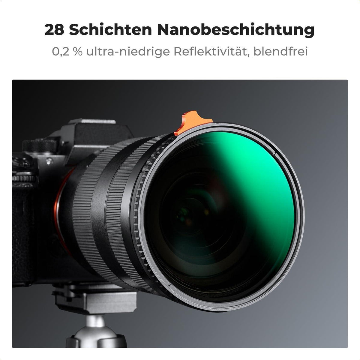 Variabler ND-Filter ND2-400 (1-9 Blendenstufen) mit Hebel und Tasche