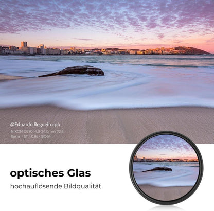 82mm Variabler ND Filter ND2-ND400 Slim Neutral Graufilter