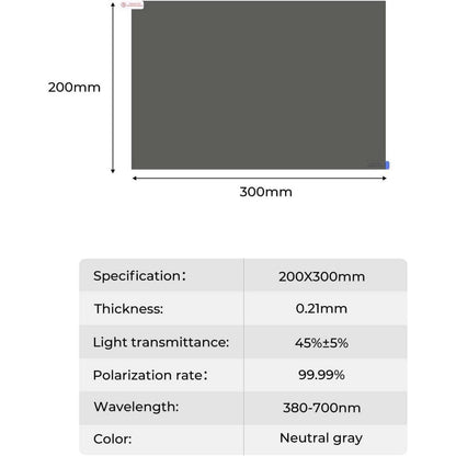 Polarisationsfolie 200x300mm 0.21mm linear 90 Grad