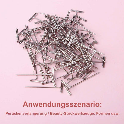 100 Stücke T-Nadeln Set 27mm T-Form Polsterung Aufbewahrungsbox