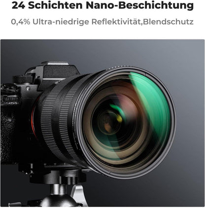 Variabler 82mm ND Filter ND3-ND1000 Graufilter (1.5-10