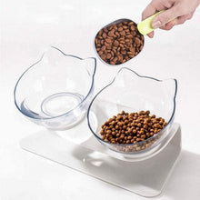 Geneigte Katzennäpfe mit Ständer Doppel-Katzenschalen Set