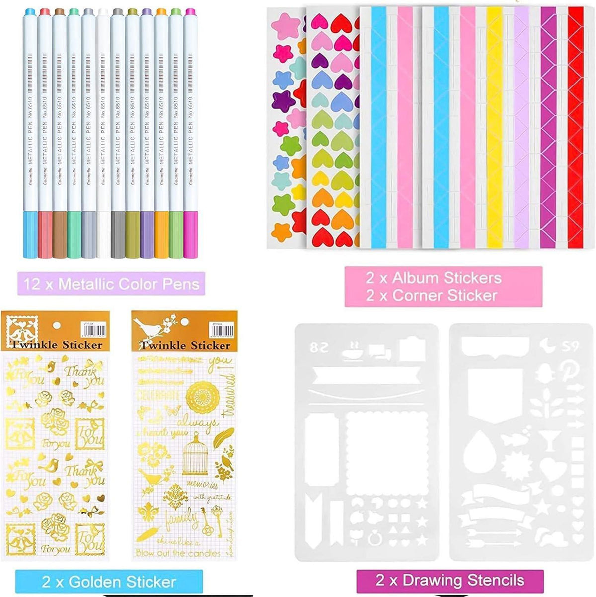 Fotoalbum Schwarz DIY Scrapbook 80 Seiten Groß Kinder Baby Hochzeit Geburtstag