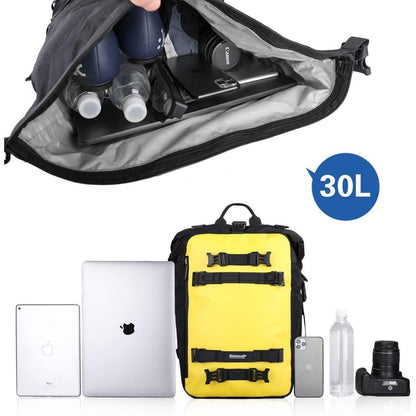 Motorradtasche Multifunktional 30L Gelb Wasserdicht mit Schultergurt