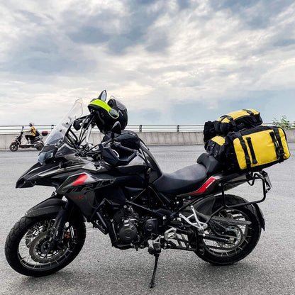 Motorradtasche Multifunktional 30L Gelb Wasserdicht mit Schultergurt