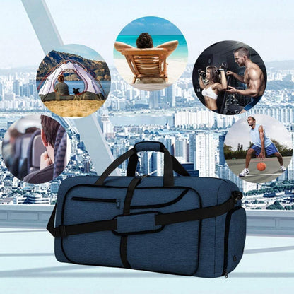 NEWHEY Reisetasche Groß 80L Leichte Sporttasche Weekender Damen Herren Schwarz