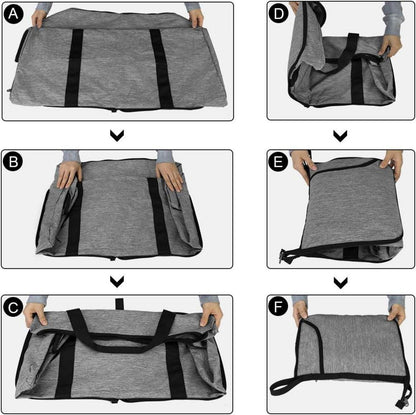 Reisetasche Groß 120L Faltbare Leichte Sporttasche Schwarz Schuhfach