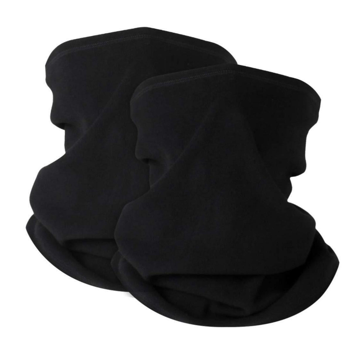 2x Winter Loop Schal Damen Herren Fleece Schlauchschal Schwarz