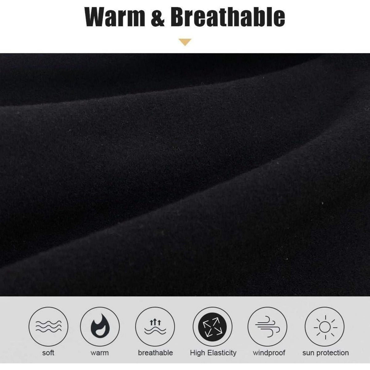 2x Winter Loop Schal Damen Herren Fleece Schlauchschal Schwarz