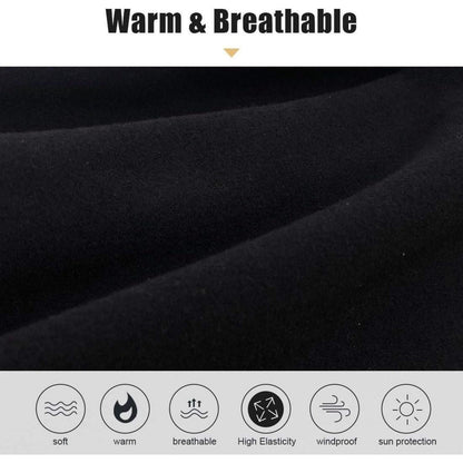 2x Winter Loop Schal Damen Herren Fleece Schlauchschal Schwarz