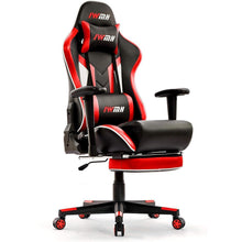 Ergonomischer Gaming Stuhl mit Fußstütze und verstellbarer