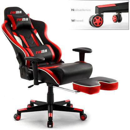 Ergonomischer Gaming Stuhl mit Fußstütze und verstellbarer