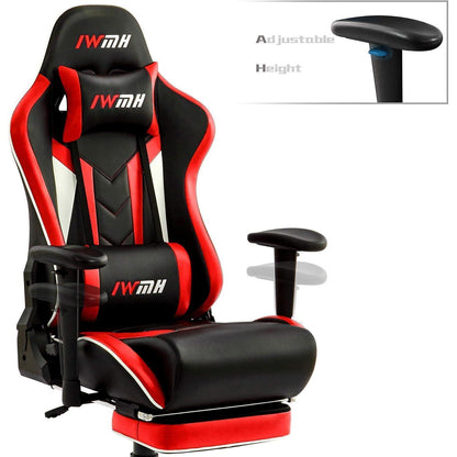Ergonomischer Gaming Stuhl mit Fußstütze und verstellbarer
