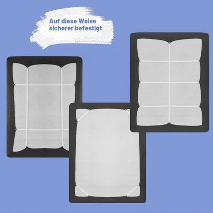 4x Verstellbare Bettlakenspanner (30-120cm) – Weiß