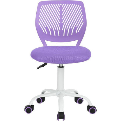 Homy Casa Bürostuhl Ergonomisch Stoffsitz Lila