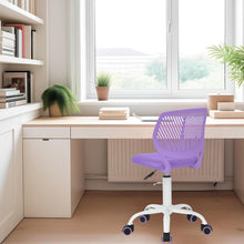 Homy Casa Bürostuhl Ergonomisch Stoffsitz Lila